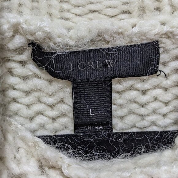 J Crew | Heavy Knit Alpaca Blend Turtleneck Sweater in Cream - Picture 4 of 7